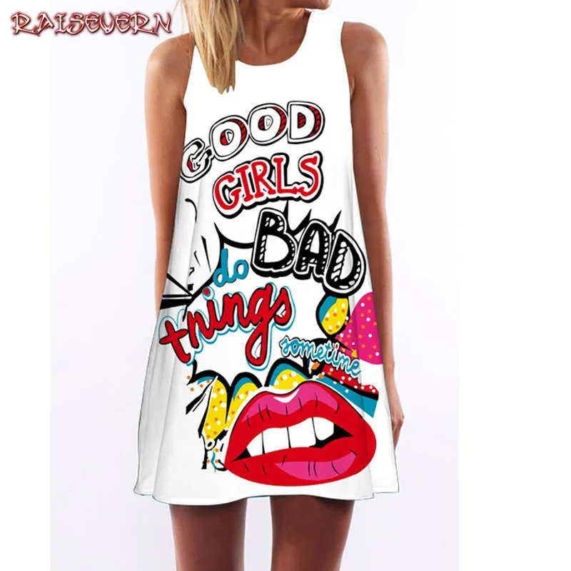 RAISEVERN Womens Summer Dresses 2018 Summer 3D Sexy Lip Print Mini Party Dresses Club Casual Vintage Beach Sun Dress Plus Size
RAISEVERN Womens Summer Dresses 2018 Summer 3D Sexy Lip Print Mini Party Dresses Club Casual Vintage Beach Sun Dress Plus Size