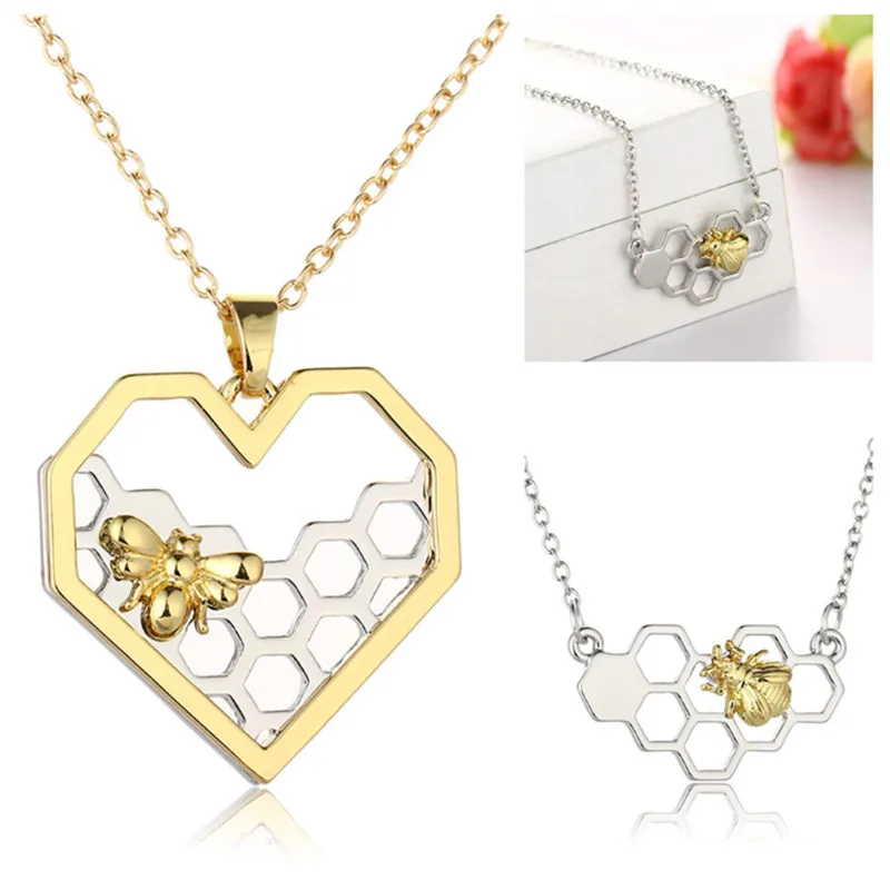 Necklace gold chain Fashion Silver Necklaces for Women Girl Heart Honeycomb Bee Animal Pendant Choker pendants necklace Jewelry
Necklace gold chain Fashion Silver Necklaces for Women Girl Heart Honeycomb Bee Animal Pendant Choker pendants necklace Jewelry