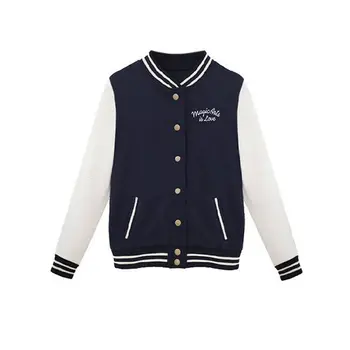 Womens Long Sleeve Slim Baseball Uniform Outerwear Bomber Jacket Baseball Jacket High Quality
Womens Long Sleeve Slim Baseball Uniform Outerwear Bomber Jacket Baseball Jacket High Quality