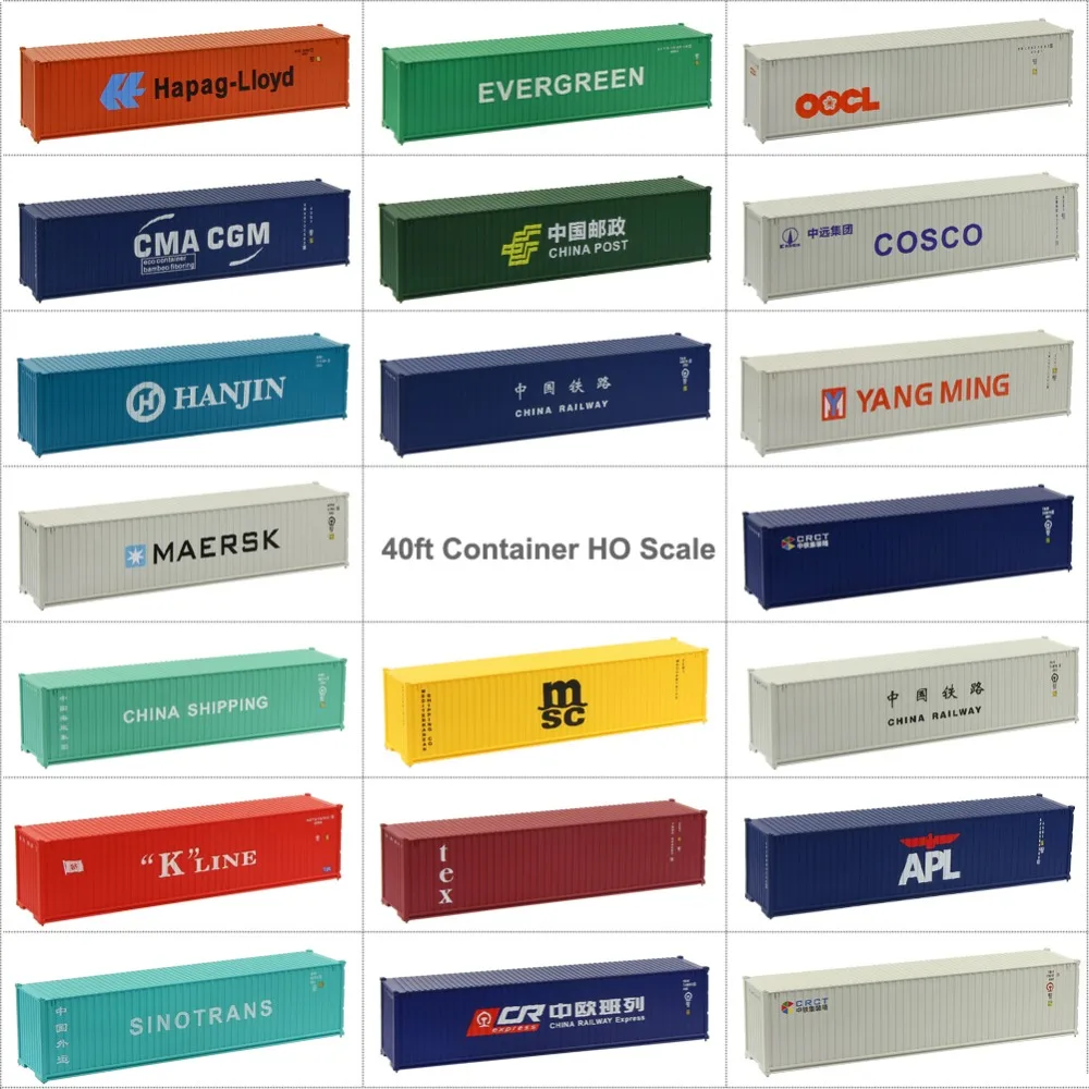 1pc 40ft Container Shipping Container Freight Car HO Scale 1:87 Model Trains lot Railway Modeling C8746
1pc 40ft Container Shipping Container Freight Car HO Scale 1:87 Model Trains lot Railway Modeling C8746