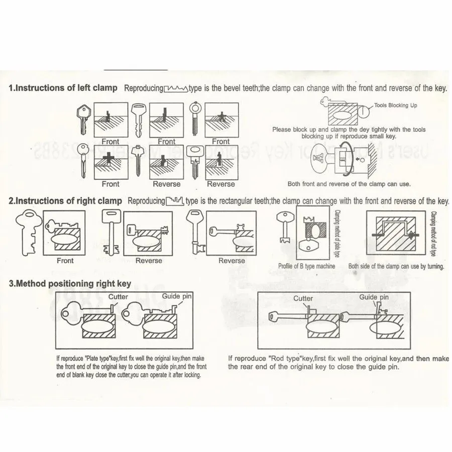 DEFU RH 2 key cutting machine 220V copy key machine key copy machine RH-2