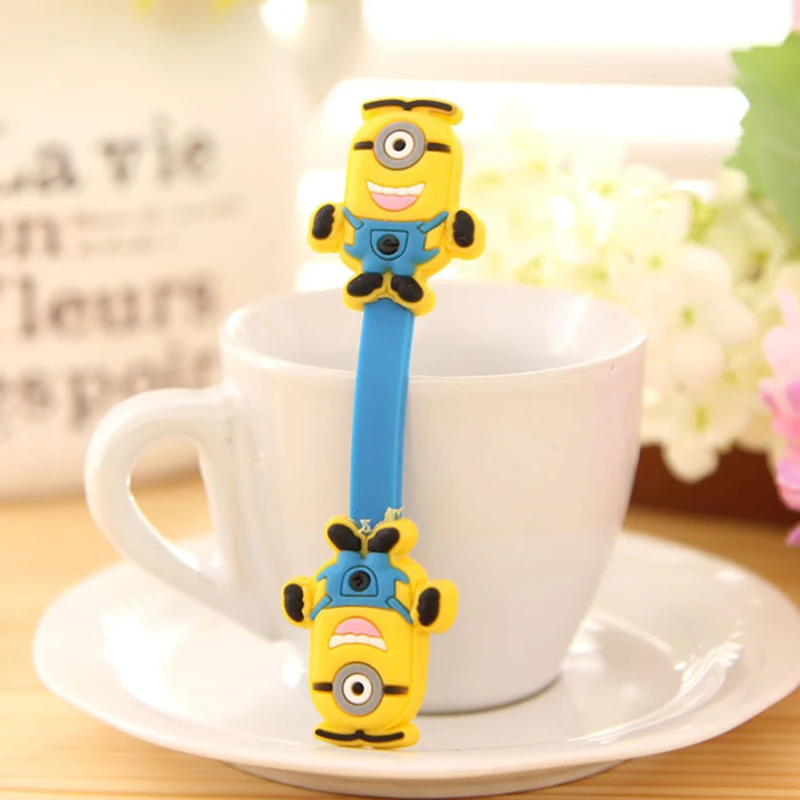 RACAHOO 5pcs Cartoon Hero Headphone Earphone Cable Case Storager Wire Organizer Cord Holder USB line Winder For iphone samsung4