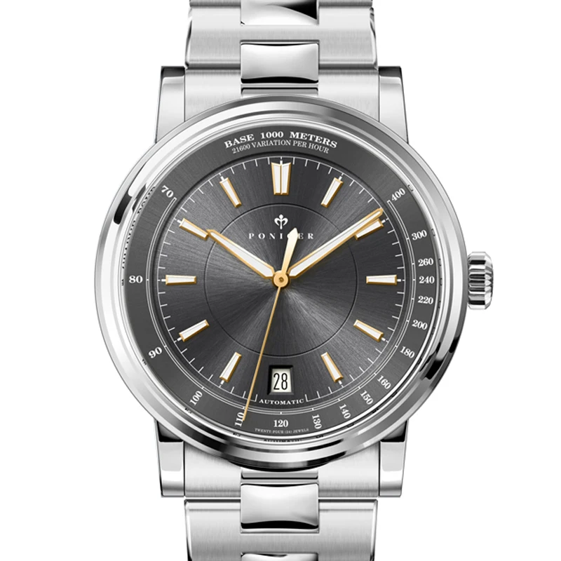PONIGER Switzerland Top Luxury Brand Men's Watch Japan NH35A Automatic Mechanical Watches 50M Waterproof Tachymeter Clock P517-8
PONIGER Switzerland Top Luxury Brand Men's Watch Japan NH35A Automatic Mechanical Watches 50M Waterproof Tachymeter Clock P517-8