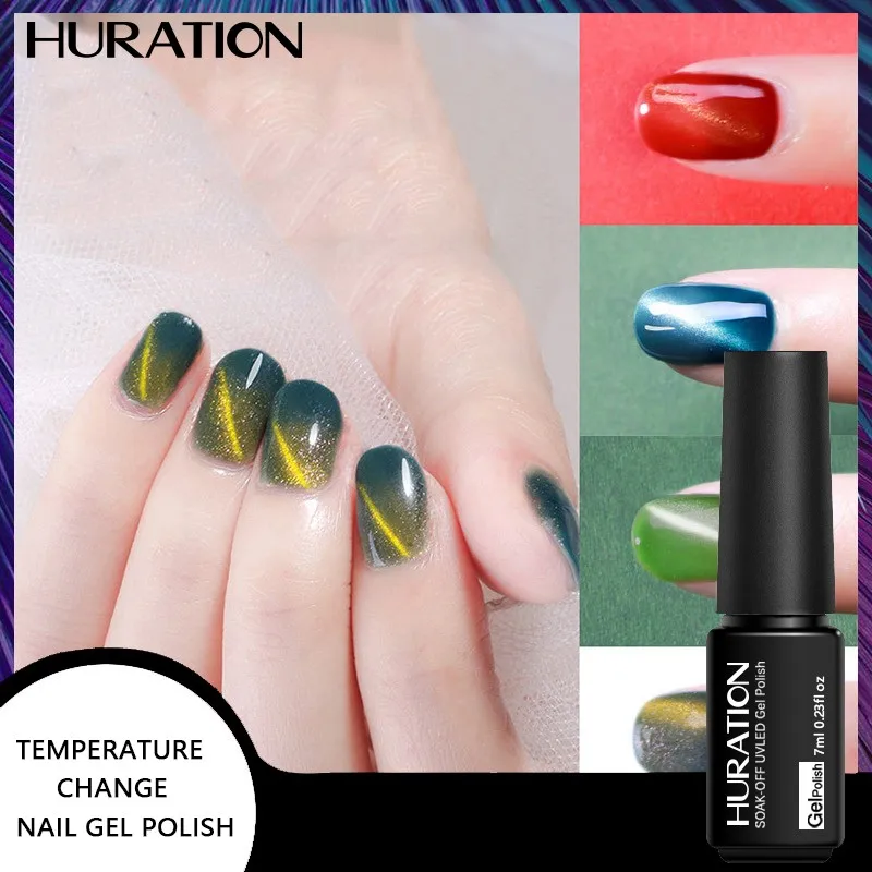 Huration Thermal Gel Nail Polish Primer Stickers Nail Art Soak UV LED Semi Permanent Temperature Change Gel UV Colors Lacquer
Huration Thermal Gel Nail Polish Primer Stickers Nail Art Soak UV LED Semi Permanent Temperature Change Gel UV Colors Lacquer