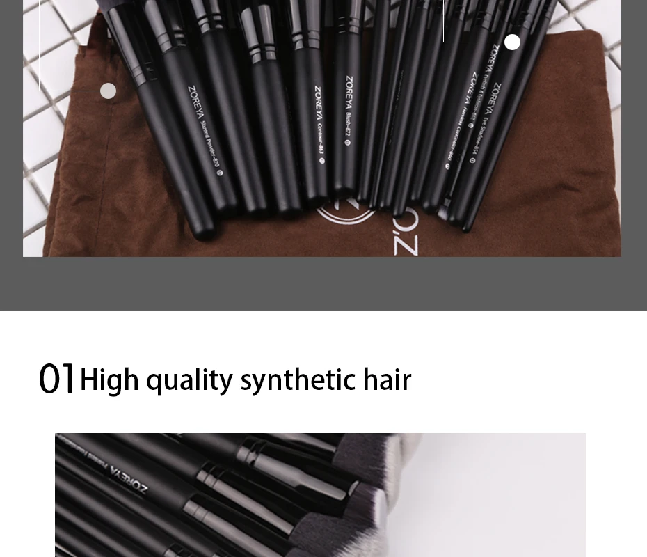Soft brushes for makeup of 15 pcs, Free shipping in Canada | online brands Soft brushes for makeup of 15 pcs, Free shipping in Canada | online brands