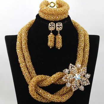 Gorgeous Champagne Chunky African Costume Jewelry Set Gold Crystal Braids Party Necklace Set for Women Dubai Free Shipping QW241
Gorgeous Champagne Chunky African Costume Jewelry Set Gold Crystal Braids Party Necklace Set for Women Dubai Free Shipping QW241