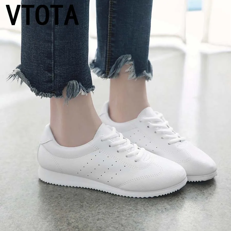 VTOTA 2018 New Spring Autumn Woman Flat Casual Shoes Breathable Lace-Up Woman Running Shoes Small White Shoes Non-Slip Sneakers
VTOTA 2018 New Spring Autumn Woman Flat Casual Shoes Breathable Lace-Up Woman Running Shoes Small White Shoes Non-Slip Sneakers