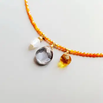 LiiJi Unique Moonstone Crystal Charms Orange Zircon Crystal Drop Beads S925 Clasp Delicated Handmade Necklace
LiiJi Unique Moonstone Crystal Charms Orange Zircon Crystal Drop Beads S925 Clasp Delicated Handmade Necklace