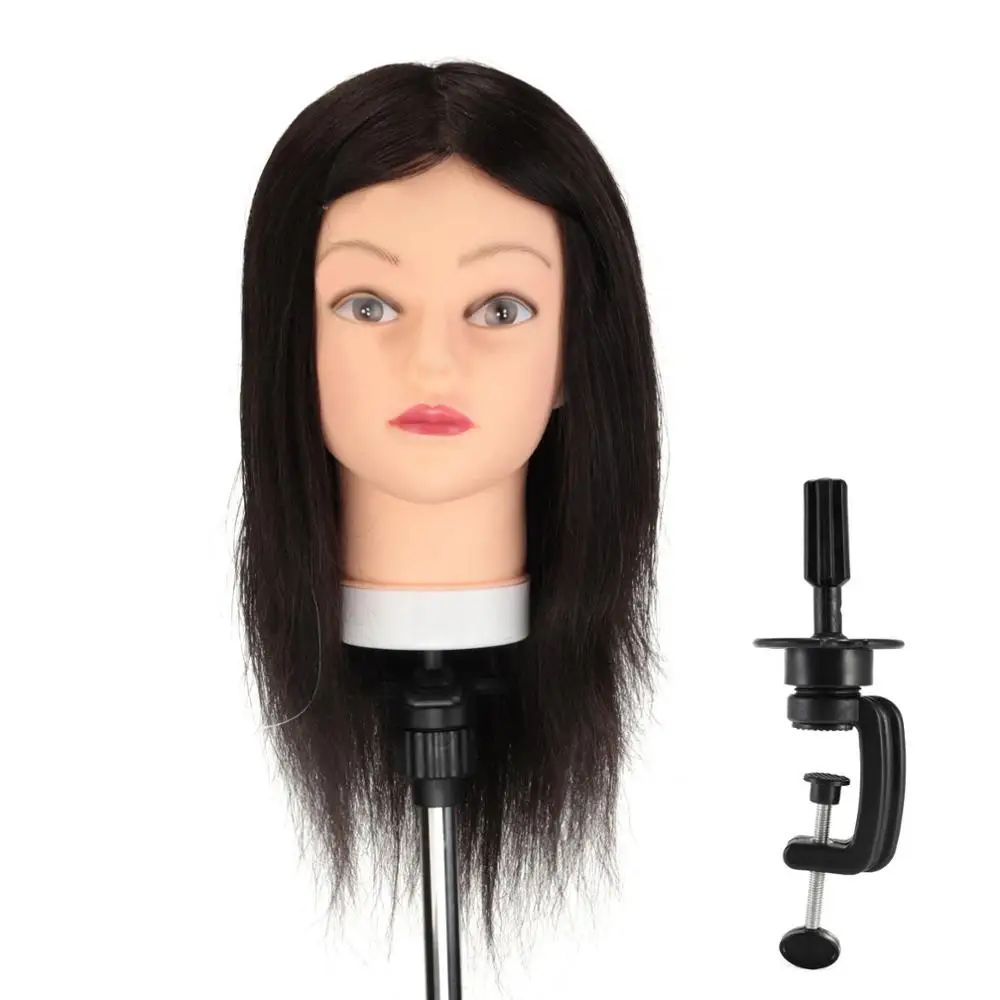 14''Black Hair Mannequin Head Training Styling For Salon Professional Hairdressing Cutting Practice Manikin Head + Clamp Holder
14''Black Hair Mannequin Head Training Styling For Salon Professional Hairdressing Cutting Practice Manikin Head + Clamp Holder