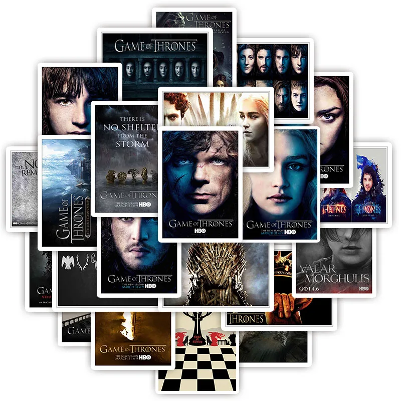 25PCS Classic American drama Game of Thrones Stickers Decal to Guitar Motorcycle Luggage Skateboard Snowboard Fridge car Laptop
25PCS Classic American drama Game of Thrones Stickers Decal to Guitar Motorcycle Luggage Skateboard Snowboard Fridge car Laptop