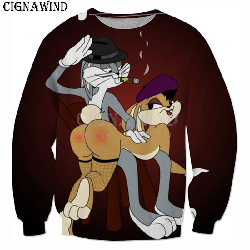 Hot sale Harajuku style sweatshirts Men Women Hoodies Funny Cartoon Bugs Bunny printed 3d Crewneck Pullovers hip hop streetwear
Hot sale Harajuku style sweatshirts Men Women Hoodies Funny Cartoon Bugs Bunny printed 3d Crewneck Pullovers hip hop streetwear
