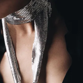 2019 Punk Aluminium Alloy Sequins Pendant Long Choker Necklace Pendant Neck Collar Necklaces for Women Fashion Jewelry
2019 Punk Aluminium Alloy Sequins Pendant Long Choker Necklace Pendant Neck Collar Necklaces for Women Fashion Jewelry