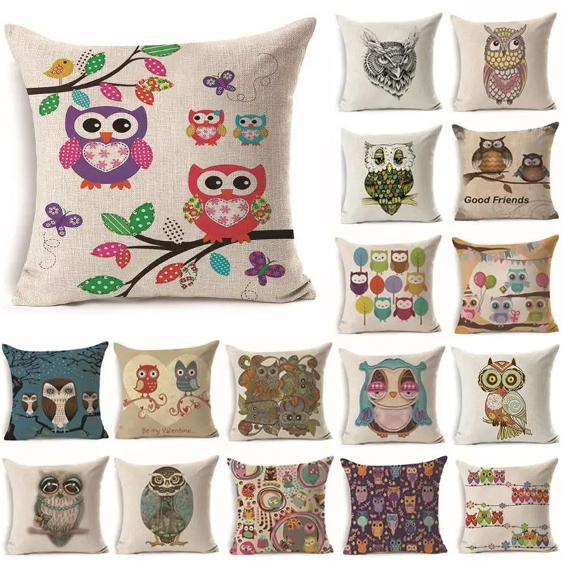 1Pcs 43*43cm Lovely Colorful Owl Pattern Cotton Linen Throw Pillow Cushion Cover Car Home Sofa Decorative Pillowcase 40242
1Pcs 43*43cm Lovely Colorful Owl Pattern Cotton Linen Throw Pillow Cushion Cover Car Home Sofa Decorative Pillowcase 40242
