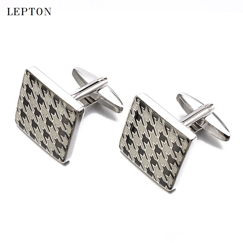 High Quality Square Enamel Houndstooth cufflinks For Men French shirt cuff cuff links Swallow Style Men Wedding Groom Cuff Links
High Quality Square Enamel Houndstooth cufflinks For Men French shirt cuff cuff links Swallow Style Men Wedding Groom Cuff Links