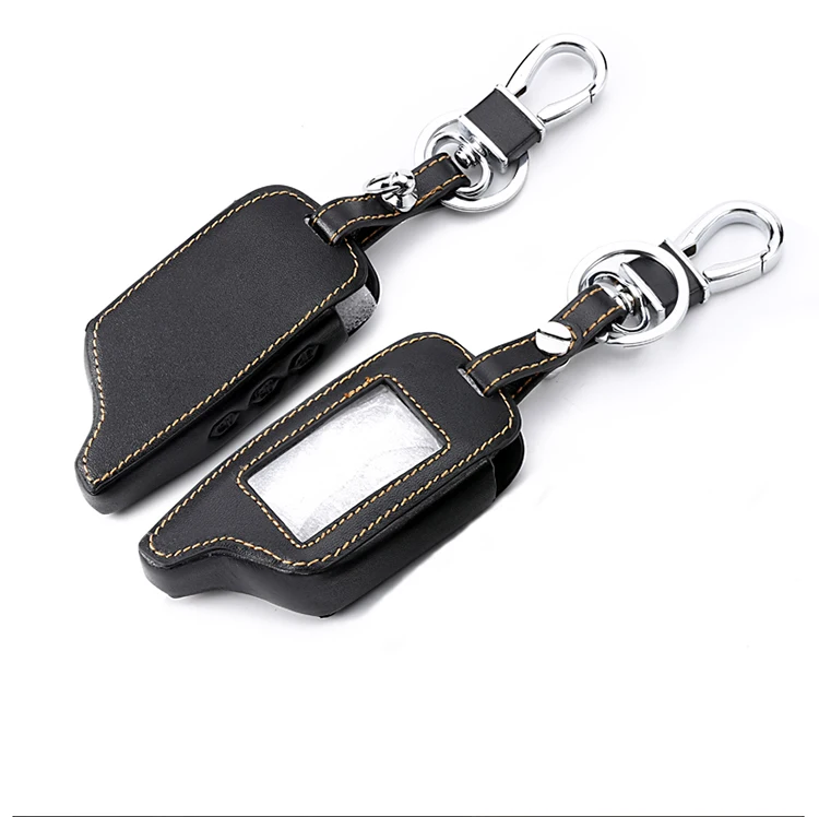 

Keychain Cover for Original Starline B9 B91 B6 B61 A91 A61 V7 C9 Leather Key Case LCD Car Remote 2 Way Alarm New