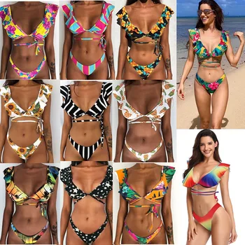 ARXIPA 2019 Sexy Mini Bikini Set Ruffle Women Swimsuit Deep V Swimwear Bandage Bathing Suit High Cut Thong Print Plunge New Hot
ARXIPA 2019 Sexy Mini Bikini Set Ruffle Women Swimsuit Deep V Swimwear Bandage Bathing Suit High Cut Thong Print Plunge New Hot