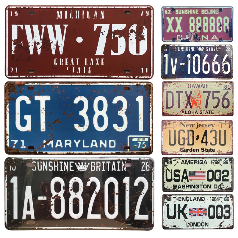 New United States Car License Metal Plate Home Decor Tin Signs Bar Pub Cafe Decor Metal Sign Garage Painting Plaque Sticker
New United States Car License Metal Plate Home Decor Tin Signs Bar Pub Cafe Decor Metal Sign Garage Painting Plaque Sticker