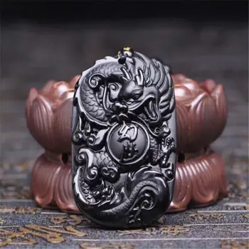 Koraba Fine Jewelry 100% Natural Fine Carving Chinese Natural Obsidian Carved Dragon Lucky Pendant Free Shipping
Koraba Fine Jewelry 100% Natural Fine Carving Chinese Natural Obsidian Carved Dragon Lucky Pendant Free Shipping