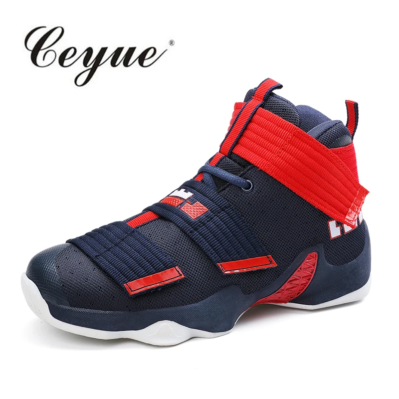 Image Basketball Shoes Men Sneakers Lebron James Shoes High top Lace up Ankle Shoes Air cushion Shockproof basket homme baloncesto