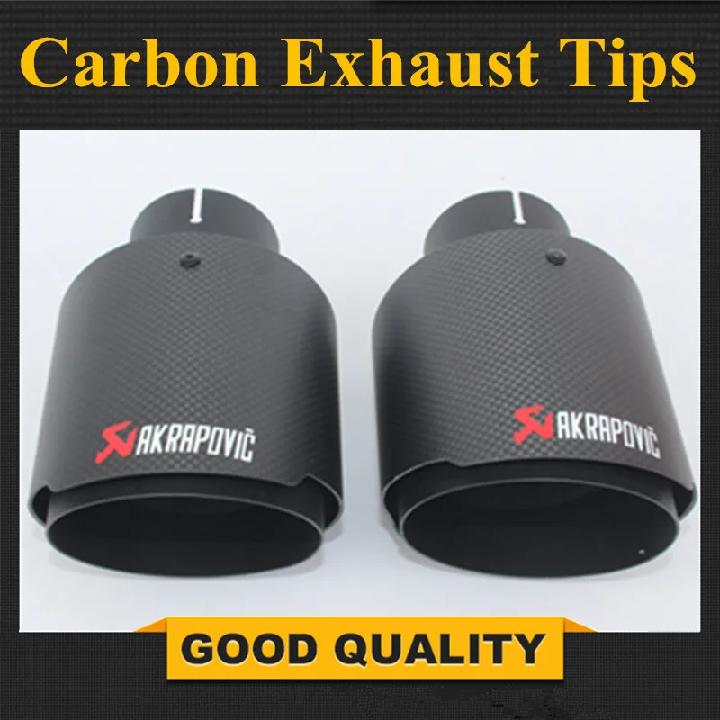 Free Shipping 2PCS Akrapovic Car Bright Black Carbon Fiber Exhaust End Pipes Single Muffler Tips
Free Shipping 2PCS Akrapovic Car Bright Black Carbon Fiber Exhaust End Pipes Single Muffler Tips