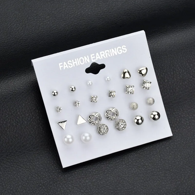 High Grade Heart Round Gold Silver Color Alloy Stud Earrings For Women Piercing Ear Jewelry Gift 12pairs
High Grade Heart Round Gold Silver Color Alloy Stud Earrings For Women Piercing Ear Jewelry Gift 12pairs