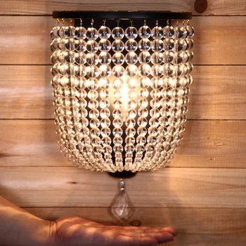 American Style High Quality K9 Crystal Bead Wall lamp Coffee Shop Bar Decorative lighting
American Style High Quality K9 Crystal Bead Wall lamp Coffee Shop Bar Decorative lighting