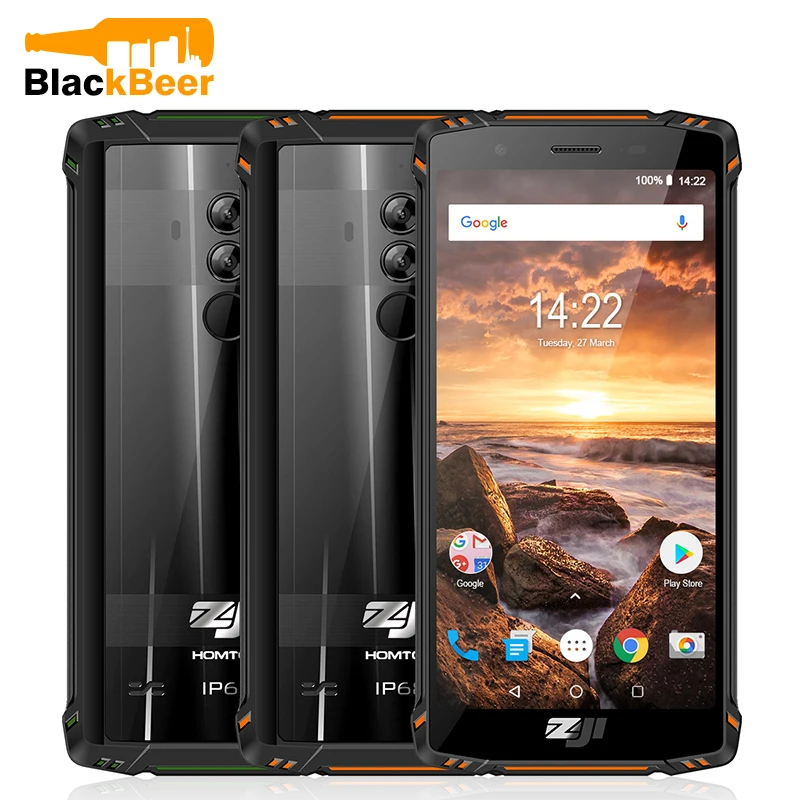 HOMTOM зоджи Z9 6 ГБ 64 Гб IP68 5500 мА/ч Водонепроницаемый мобильного телефона сердечного