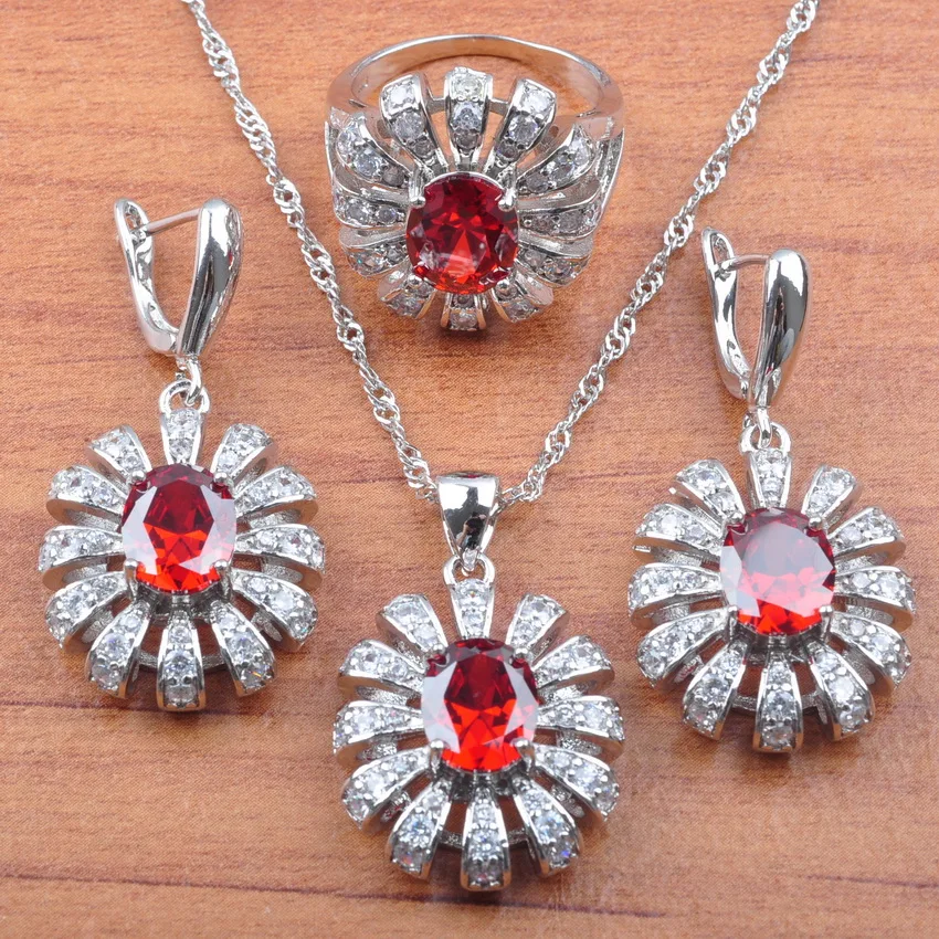 Shining Red Cubic Zirconia 925 Silver Jewelry Set Bridal jewelry Women Earrings Necklace Pendant Rings JS091
Shining Red Cubic Zirconia 925 Silver Jewelry Set Bridal jewelry Women Earrings Necklace Pendant Rings JS091