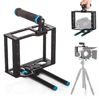 Kuulee new style Camera Aluminum Cage with 15mm Rod Rig Top Handle Kit for Canon free shipping
Kuulee new style Camera Aluminum Cage with 15mm Rod Rig Top Handle Kit for Canon free shipping