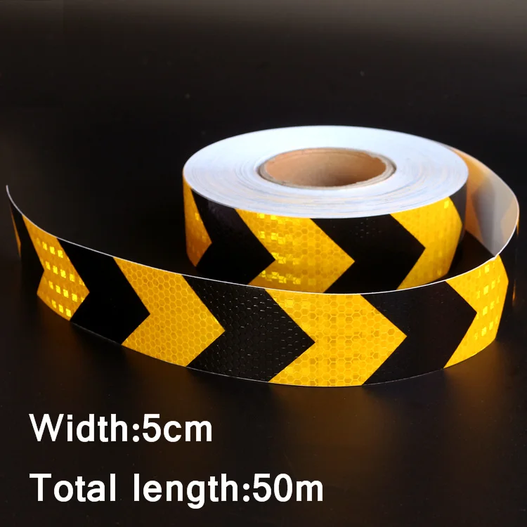 50mx5cm Black&Yellow Arrow Reflective Strips Glue Stickers For Car-Styling Motorcycle Automobiles Decoration Safety Warning Tape
50mx5cm Black&Yellow Arrow Reflective Strips Glue Stickers For Car-Styling Motorcycle Automobiles Decoration Safety Warning Tape