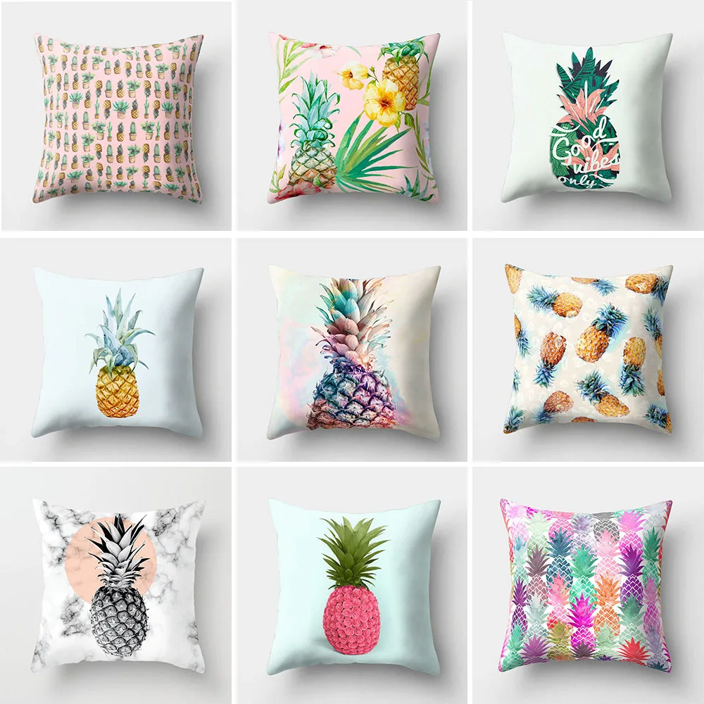 45*45 Pineapple Tropical Pattern Polyester Throw Pillow Cushion Cover Car Home Decor Decoration Sofa Bed Decorative Pillowcase
45*45 Pineapple Tropical Pattern Polyester Throw Pillow Cushion Cover Car Home Decor Decoration Sofa Bed Decorative Pillowcase