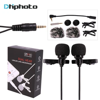 Ulanzi 6m Dual-Head Interview Video Recording Microphone Lavalier Lapel Condenser Mic for iPhone iPad Samsung Nikon Canon DSLR
Ulanzi 6m Dual-Head Interview Video Recording Microphone Lavalier Lapel Condenser Mic for iPhone iPad Samsung Nikon Canon DSLR
