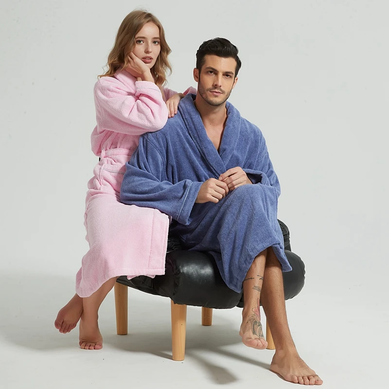 Women Bathrobe 100%Cotton Towel Terry All Seasons Couple Robe Hotel Bathrobe Soft Breathable Absorbent Sleepwear Night-gown
Women Bathrobe 100%Cotton Towel Terry All Seasons Couple Robe Hotel Bathrobe Soft Breathable Absorbent Sleepwear Night-gown