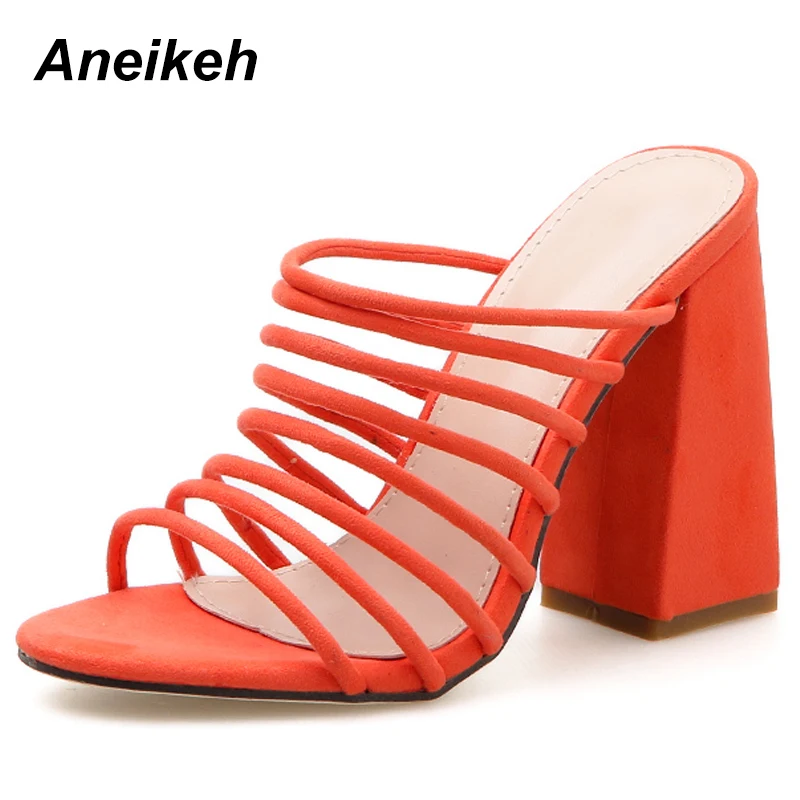 Aneikeh 2019 Flock Shallow Concise High Heel Slippers Square Slippers Sexy Open Toe Shallow Women's Pumps Size 35-42 Orange
Aneikeh 2019 Flock Shallow Concise High Heel Slippers Square Slippers Sexy Open Toe Shallow Women's Pumps Size 35-42 Orange
