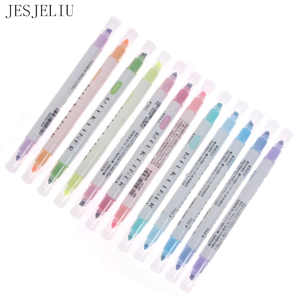 12 Pcs Japanese Milkliner Highlighter Pens Double Headed Fluorescent Pen Cute Art Highlighter Drawing Mark Pen Christmas Gift
12 Pcs Japanese Milkliner Highlighter Pens Double Headed Fluorescent Pen Cute Art Highlighter Drawing Mark Pen Christmas Gift