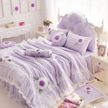 Purple Rose Red Pink Korean Princess Fleece Fabric Wedding Bedding Set Lace Duvet Cover Flannel Velvet Bed Skirt Pillowcases
Purple Rose Red Pink Korean Princess Fleece Fabric Wedding Bedding Set Lace Duvet Cover Flannel Velvet Bed Skirt Pillowcases