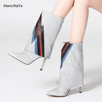 Luxury Design Bling Mixed Colors Women Boots Pointed Toe Bling Print Lightning Runway Women Shoes Genuine Leather Female Boots
Luxury Design Bling Mixed Colors Women Boots Pointed Toe Bling Print Lightning Runway Women Shoes Genuine Leather Female Boots