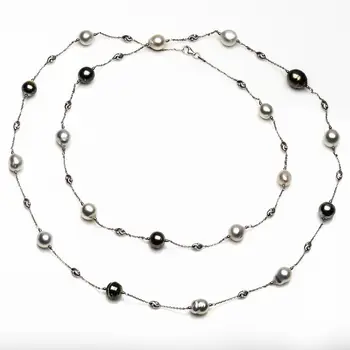 Free Shipping 8.8-10.9mm Multicolor South Sea Tahitian Pearl Long Necklace 925 Sterling Silver 
Free Shipping 8.8-10.9mm Multicolor South Sea Tahitian Pearl Long Necklace 925 Sterling Silver