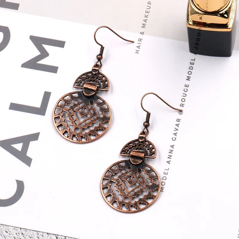 Amader Round Hollow Geometric Drop Earrings Retro Vintage Alloy Women Bohemian Indian Dangle Earrings Wholesale HQEF119
Amader Round Hollow Geometric Drop Earrings Retro Vintage Alloy Women Bohemian Indian Dangle Earrings Wholesale HQEF119