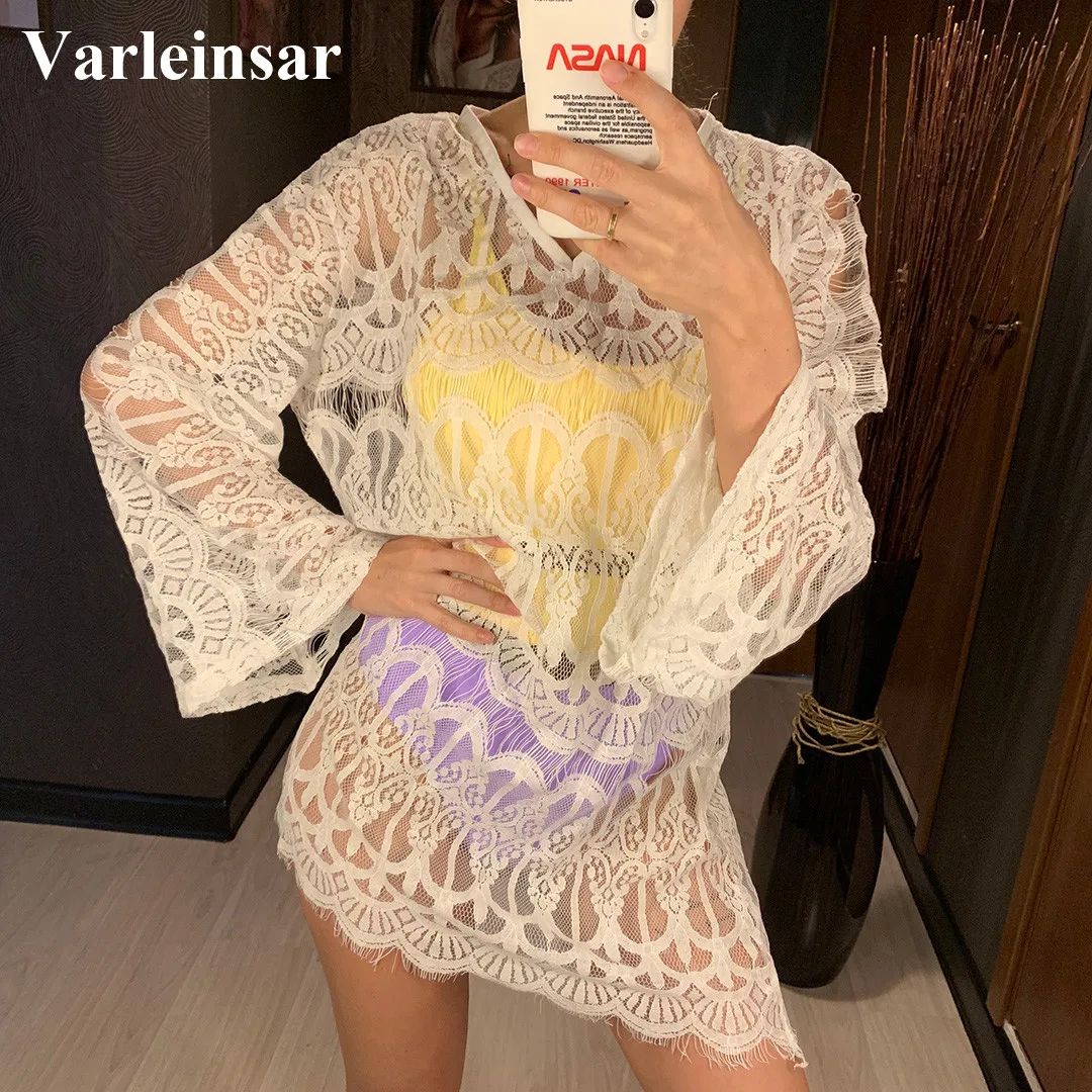 2019 Sexy White Lace Crochet Tunic Beach Cover Up Bikini Swimsuit Cover-ups Beach Dress Beach Wear Beachwear Female Women V1319
2019 Sexy White Lace Crochet Tunic Beach Cover Up Bikini Swimsuit Cover-ups Beach Dress Beach Wear Beachwear Female Women V1319