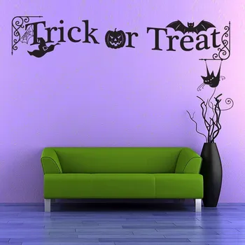 Happy Halloween Trick or Treat Living Room Vinyl Carving Wall Decal Sticker for Holiday Halloween Party Home Window Decoration
Happy Halloween Trick or Treat Living Room Vinyl Carving Wall Decal Sticker for Holiday Halloween Party Home Window Decoration