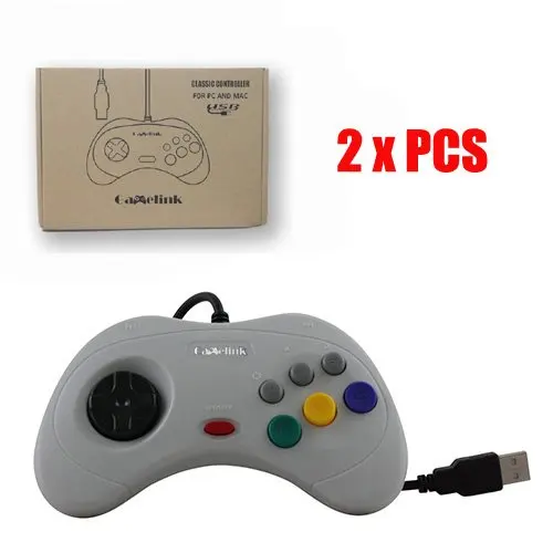 Ruitroliker 2pcs Retro Classic USB Controller Gamepad Joysticks for Sega Saturn Style PC MAC Black White
Ruitroliker 2pcs Retro Classic USB Controller Gamepad Joysticks for Sega Saturn Style PC MAC Black White