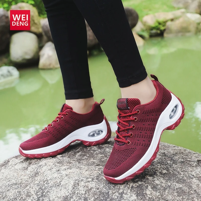 WeiDeng Casual Air Mesh Shoes Woman Autumn Lace Up New Arrival Wedges Non Slip Increased Wearable Breathable Tenis Feminino
WeiDeng Casual Air Mesh Shoes Woman Autumn Lace Up New Arrival Wedges Non Slip Increased Wearable Breathable Tenis Feminino