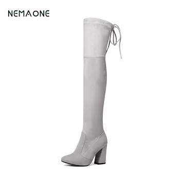 NEMAONE 2019 NEW Women Boots Thick High Heel Over the Knee High Boots Autumn Winter Boots Fashion Thigh High shoes
NEMAONE 2019 NEW Women Boots Thick High Heel Over the Knee High Boots Autumn Winter Boots Fashion Thigh High shoes