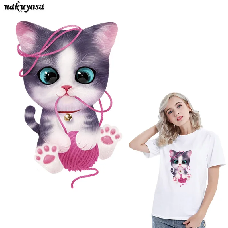 play Ball of yarn Cute cat Patches Iron On Animals Heat Transfers For clothes Diy Washable Thermal Sticker Decoration Accessory
play Ball of yarn Cute cat Patches Iron On Animals Heat Transfers For clothes Diy Washable Thermal Sticker Decoration Accessory