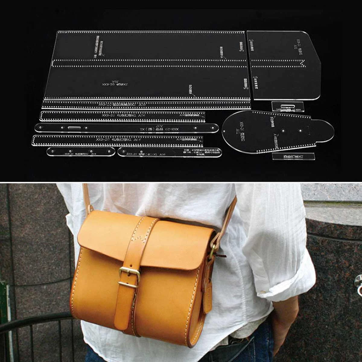 Handmade Women Handbag Acrylic Template Leather Pattern DIY Hobby Leathercraft Sewing Pattern Stencils Set
Handmade Women Handbag Acrylic Template Leather Pattern DIY Hobby Leathercraft Sewing Pattern Stencils Set