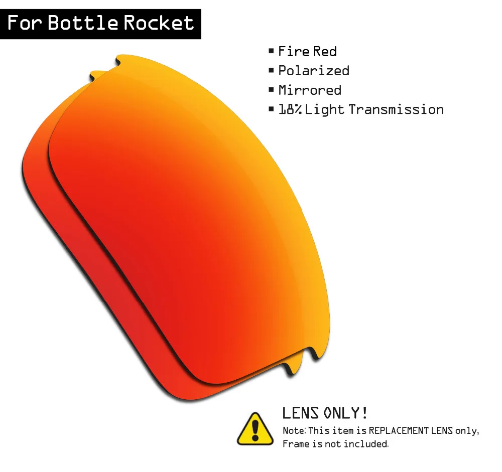 SmartVLT Polarized Sunglasses Replacement Lenses for Oakley Bottle Rocket - Fire Red
SmartVLT Polarized Sunglasses Replacement Lenses for Oakley Bottle Rocket - Fire Red