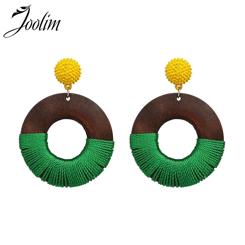 JOOLIM Many Colors 2018 New Natural Wood Fabric Wrapped Hoop Earring Summer Earring
JOOLIM Many Colors 2018 New Natural Wood Fabric Wrapped Hoop Earring Summer Earring