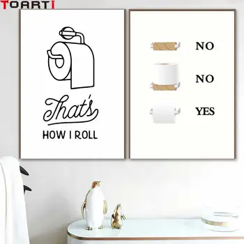 Toilet Tissue Modern Poster&Prints Creative Canvas Painting For Washroom Modular Wall Picture For Restroom Wall Art Home Decor
Toilet Tissue Modern Poster&Prints Creative Canvas Painting For Washroom Modular Wall Picture For Restroom Wall Art Home Decor