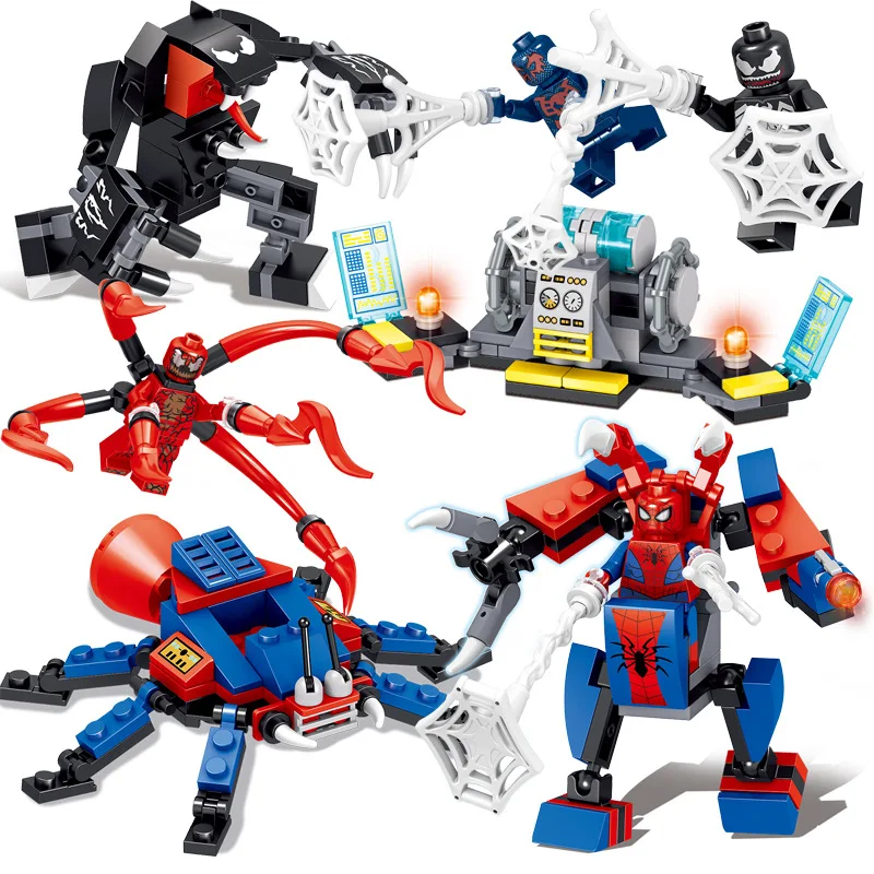 Marvel Avengers: Endgam Super heroes Movie character Spider-Man vs. Venom Mech Figures Building Blocks Toys For Kids Gift
Marvel Avengers: Endgam Super heroes Movie character Spider-Man vs. Venom Mech Figures Building Blocks Toys For Kids Gift